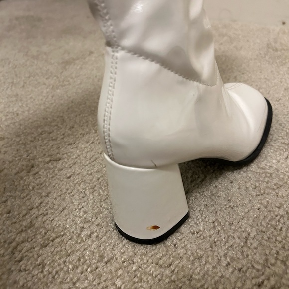 White Knee-High Women's Boots - Picture 11 of 15